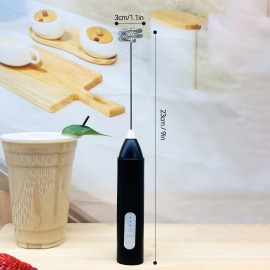 Batedor de leite e café compacto e portátil, presente para o Dia do Pai com bastão de agitação em aço inoxidável para café, latte, cappuccino, chocolate quente, matcha, ovos, primeira escolha para chá de leite, bebidas e pastelaria