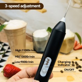 Batedor de leite e café compacto e portátil, presente para o Dia do Pai com bastão de agitação em aço inoxidável para café, latte, cappuccino, chocolate quente, matcha, ovos, primeira escolha para chá de leite, bebidas e pastelaria