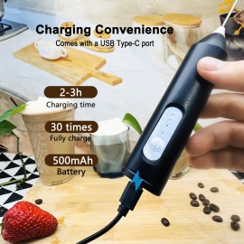 Batedor de leite e café compacto e portátil, presente para o Dia do Pai com bastão de agitação em aço inoxidável para café, latte, cappuccino, chocolate quente, matcha, ovos, primeira escolha para chá de leite, bebidas e pastelaria