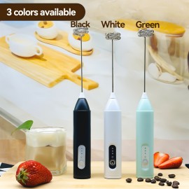 Batedor de leite e café compacto e portátil, presente para o Dia do Pai com bastão de agitação em aço inoxidável para café, latte, cappuccino, chocolate quente, matcha, ovos, primeira escolha para chá de leite, bebidas e pastelaria