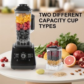 Liquidificador de Bancada Profissional, Capacidade de 70oz para Smoothies e Frutas, Trituração de Gelo, Cor Especiaria-Preto
