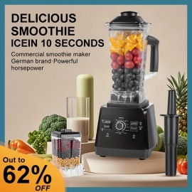 Liquidificador de Bancada Profissional, Capacidade de 70oz para Smoothies e Frutas, Trituração de Gelo, Cor Especiaria-Preto