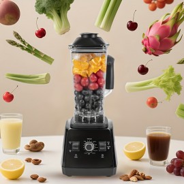 Liquidificador de Bancada Profissional, Capacidade de 70oz para Smoothies e Frutas, Trituração de Gelo, Cor Especiaria-Preto