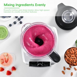 Kitchen in the box 68 OZ Liquidificador Profissional de Alta Performance com Lâminas de Aço Inoxidável, Capacidade Grande, Livre de BPA, para Smoothies, Batidos e Sorvetes, Prata
