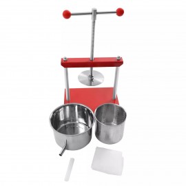 Espremedor Manual de Aço Inoxidável - Capacidade de 0.8 Galões, Perfeito para Maçãs & Uvas, Inclui Cesta, Saco de Filtro & Cabo em T, Ideal para Cozinhas Domésticas