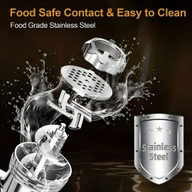 Moedor de Carne Elétrico de 2800W & Picador com Enchimento de Salsicha e Fabricante de Almôndegas, Design de 3 Placas de Alta Resistência, Preto Elegante, Ideal para Carnes de Textura Suave, Essencial para a Cozinha Doméstica, Máquina de Moer Carne