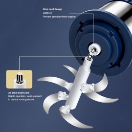 1.32gal Processador de alimentos de aço inoxidável e aparelho de cozinha multifuncional - 3 em 1 Misturador de carne, legumes, alho e massa com velocidades ajustáveis, pega ergonômica, design durável para cozinha doméstica, moedor de carne