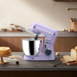 Misturador de Cozinha Elétrico 3-em-1 com 6.5QT e 10 Velocidades, Misturador de Alimentos com Cabeça Inclinável, Gancho para Massa, Batedor e Espátula, Ideal para Panificação, Bolos e a Maioria dos Cozinheiros Domésticos