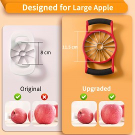 Fatia-Maçã, [Versão Atualizada] Corte Completo de Maçã, [Tamanho Grande] 16pcs Divisor de Maçã e Pera de Alta Resistência, com Base, Ferramenta de Cozinha de Aço Inoxidável Descascador de Frutas, Cunha, OOKUU