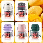 Liquidificador Portátil, Liquidificador Pessoal para Shakes e Smoothies com Copo de 27oz, Tampa e Alça de Ombro, Recarregável por USB, Peças Seguras para Lava-Louças, Suco Prasky para Ginásio/Viagem/Cozinha, Presentes de Ação de Graças, Presente