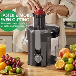 Espremedor Potente - Entrada Larga para Extração Fácil de Frutas e Legumes, Limpeza Simples, Aço Inoxidável, Livre de BPA, Seguro para Lavadora, Ideal para Vida Saudável e Receitas Deliciosas de Sucos