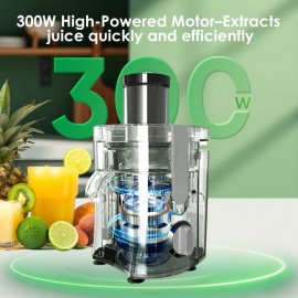 Espremedor Potente - Entrada Larga para Extração Fácil de Frutas e Legumes, Limpeza Simples, Aço Inoxidável, Livre de BPA, Seguro para Lavadora, Ideal para Vida Saudável e Receitas Deliciosas de Sucos