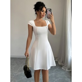 YY1222012 Vestido Elegante de Cor Sólida