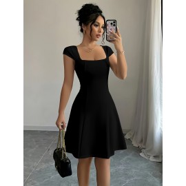 YY1222012 Vestido Elegante de Cor Sólida