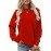 Moletom Casual Feminino de Gola Redonda Oversized - Estampa Geométrica Rosa Suave, Corte Relaxado, Lavável à Máquina, Conforto para Todas as Estações, Blusa Clássica para Senhoras, Tecido Respirável, Pulôver Elegante