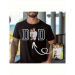Camiseta personalizada para pai com foto, camiseta personalizada para papai - Camiseta masculina, presente para família e amigos, Dia dos Pais, uso casual e confortável, personalizada, customizada.