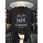 Presente para o Dia do Pai | Citação em Espanhol | T-shirt de manga curta para o verão, roupa casual de verão | Estampa de moda | Ajuste confortável