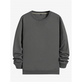 Camiseta confortável de manga longa versátil para homens, top casual para primavera outono, roupas masculinas para atividades ao ar livre