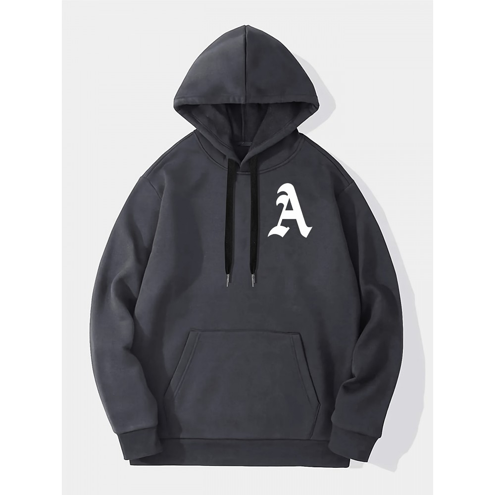 Moletom com capuz masculino solto, feito de mistura de algodão, com bolso, casaco para outono e inverno, adequado para uso no outono e inverno. Roupas esportivas, ideais para presentes de feriado, presentes preferidos.