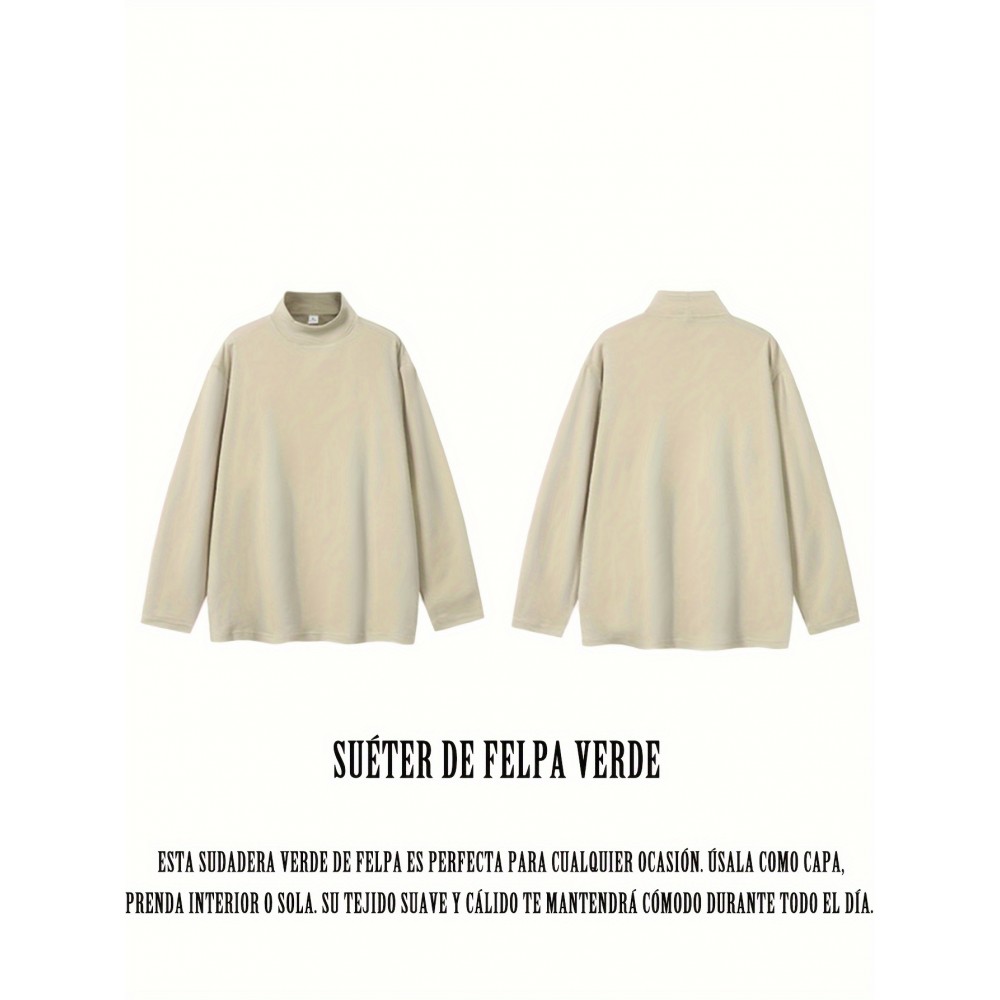 Moletom de lã masculino Derong: Mantenha-se aquecido e confortável durante todo o inverno em nosso moletom de lã masculino Derong. Perfeito para sobreposição ou para usar sozinho.