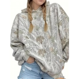 Camisola de malha folgada com padrão de folha para homem, estilo Y2K, primavera e outono, streetwear, versátil para desporto e casual.