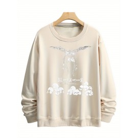Camiseta confortável de manga comprida versátil para homens com estampa do mangá japonês Death Note para todas as estações. Ideal para uso casual e atividades ao ar livre.