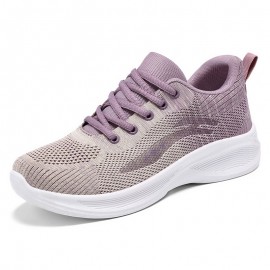 Sapatos de caminhada para mulheres, deslizantes, elegantes, de malha, antiderrapantes, de corredor, de largura extra, respiráveis, casuais, para ginásio, ténis, leves, de moda.