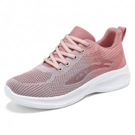 Sapatos de caminhada para mulheres, deslizantes, elegantes, de malha, antiderrapantes, de corredor, de largura extra, respiráveis, casuais, para ginásio, ténis, leves, de moda.