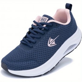 Sapatos de caminhada para mulheres, com amortecimento, para corrida, ginásio, antiderrapantes, respiráveis, para treino, desportos, ténis atléticos