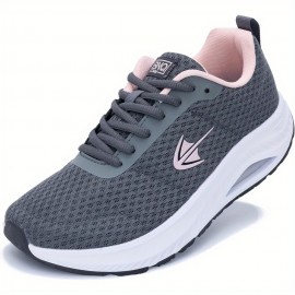 Sapatos de caminhada para mulheres, com amortecimento, para corrida, ginásio, antiderrapantes, respiráveis, para treino, desportos, ténis atléticos