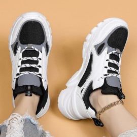 Sneakers Respiráveis com Cadarço para Mulheres - Leves, Casuais, de Cano Baixo com Sola EVA e Forro de Malha