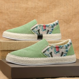Sapatos de pescador de veludo de malha de palha, sapatos de tabuleiro, sapatos preguiçosos, sapatos de tecido sem cadarço, sapatos masculinos da moda, quatro estações