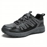 Os novos sapatos de caminhada masculinos, sapatos casuais de exterior com sola espessa, sapatos desportivos anti-deslizamento e resistentes ao desgaste, sapatos de caminhada para idosos e de meia-idade, sapatos de caminhada respiráveis e leves