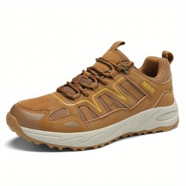 Os novos sapatos de caminhada masculinos, sapatos casuais de exterior com sola espessa, sapatos desportivos anti-deslizamento e resistentes ao desgaste, sapatos de caminhada para idosos e de meia-idade, sapatos de caminhada respiráveis e leves