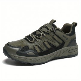 Os novos sapatos de caminhada masculinos, sapatos casuais de exterior com sola espessa, sapatos desportivos anti-deslizamento e resistentes ao desgaste, sapatos de caminhada para idosos e de meia-idade, sapatos de caminhada respiráveis e leves