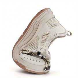 Sapatos desportivos de caminhada para homem de verão, 3D estereoscópicos perfurados respiráveis, sapatos casuais antiderrapantes de um pé para pessoas preguiçosas, leves e confortáveis com sola macia para caminhada de pessoas de meia-idade e idosos.