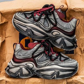 Novas Botas Esportivas de Sola Grossa para Todas as Estações, Masculinas Modernas e Versáteis, Sapatos do Pai que Aumentam a Altura Invisível, Confortáveis e Bonitos Sapatos de Exterior