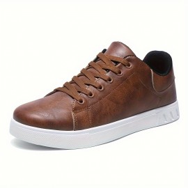 Sapatos masculinos, cor sólida para negócios, versáteis, respiráveis. Sapatos de tabuleiro esportivos e casuais, sapatos de rua.