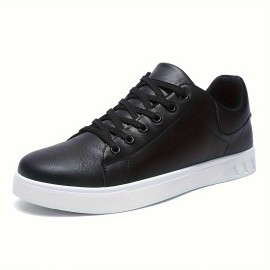 Sapatos masculinos, cor sólida para negócios, versáteis, respiráveis. Sapatos de tabuleiro esportivos e casuais, sapatos de rua.