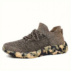 Chinelo casual masculino respirável com solado camuflado portátil, tênis confortável e durável para uso geral ao ar livre feminino