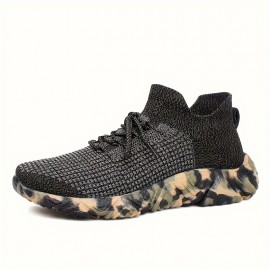 Chinelo casual masculino respirável com solado camuflado portátil, tênis confortável e durável para uso geral ao ar livre feminino