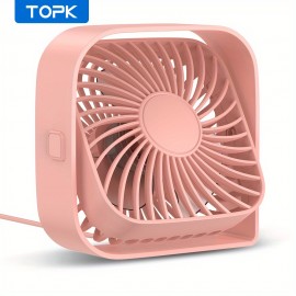 Ventilador de Mesa USB Compacto com 3 Velocidades e Operação Silenciosa de 360° - Refrigeração Portátil Leve para Casa, Escritório, Residência Estudantil e Viagem - Cinza, Ventilador Portátil