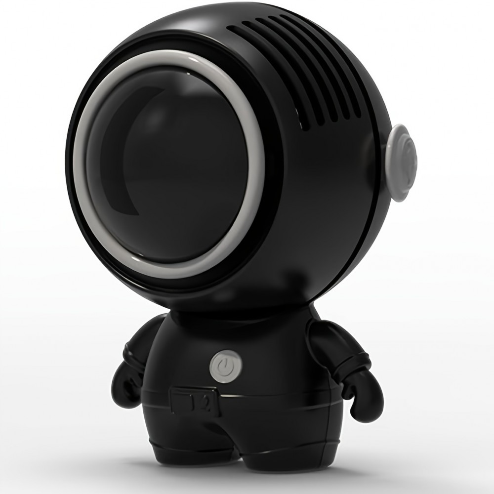 Ventilador Portátil de Mão, Ventilador com Corda para Pendurar Astronauta, Mini Ventilador de Pescoço Refrescante com 3 Velocidades e Carregamento USB, Para Homens e Mulheres Adultos