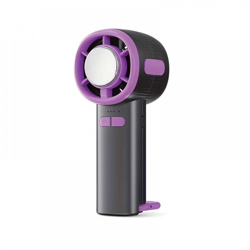 Ventilador Mini Silencioso TEC com Modos de Resfriamento Rápido Portátil/Mesa/Ajustável em 3 Velocidades, Bateria Duradoura de 1200mAh, Design Dobrável e Clipe para Escalada - Perfeito para Atividades ao Ar Livre no Verão