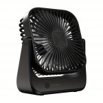 Ventilador de mesa 4 de refrigeração mais rápida Fluxo de ar portátil Pequeno ventilador recarregável Super silencioso Mini ventilador pessoal Escritório, quarto, casa Cozinha Atividades ao ar livre Cabeça inclinável ajustável 180°
