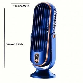 Ventilador USB portátil | 5 velocidades, giro de 720°, brisa fresca silenciosa, uso interior/exterior, ideal para casa, escritório, viagem, acampamento, RV, presente perfeito para o Natal e o Dia dos Namorados, essencial para acampar, ventilador de mesa m
