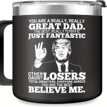 Presentes de Dia dos Pais do Pai Filho ou Filha, Presente para Homens para o Padrasto Legal, Papai Bônus Novo Papai Padrinho Aniversário Natal Presentes da Esposa ou Crianças Caneca Azul-Ciano - Preta, Perfeito para o Dia de Ação de Graças
