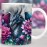 1 caneca de cerâmica floral de dragão caneca de aquarela com glitter, presente para hippie moderno - presente de dia dos namorados para alguém especial, presente romântico de aniversário de dia dos namorados - ideia de caneca engraçada, melhor presente pa