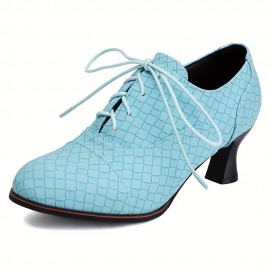 Calçados Elegantes Femininos para Escritório e Festa - Palmilha Acolchoada & Sola Antiderrapante de Borracha - Fechamento com Cadarço - Calçado Formal e Casual para Todas as Estações - Capa Sintética PU (Preto/Acento Vermelho) - Eventos Profissionais e No
