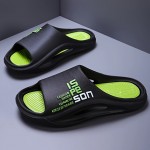 Chinelos de exterior de sola baixa e espessos para homens e mulheres, fundo macio à prova de escorregões em PVC com sensação de moldejar, deslizador desportivo novo para casa interior